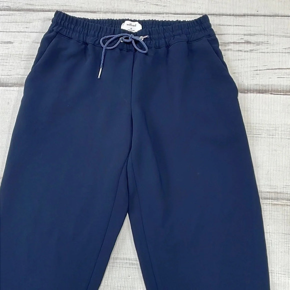 Wilfred Aritzia Joggers Pants Silk Pull On Elastic Cuffs Blue Size X Small XS - Picture 4 of 11